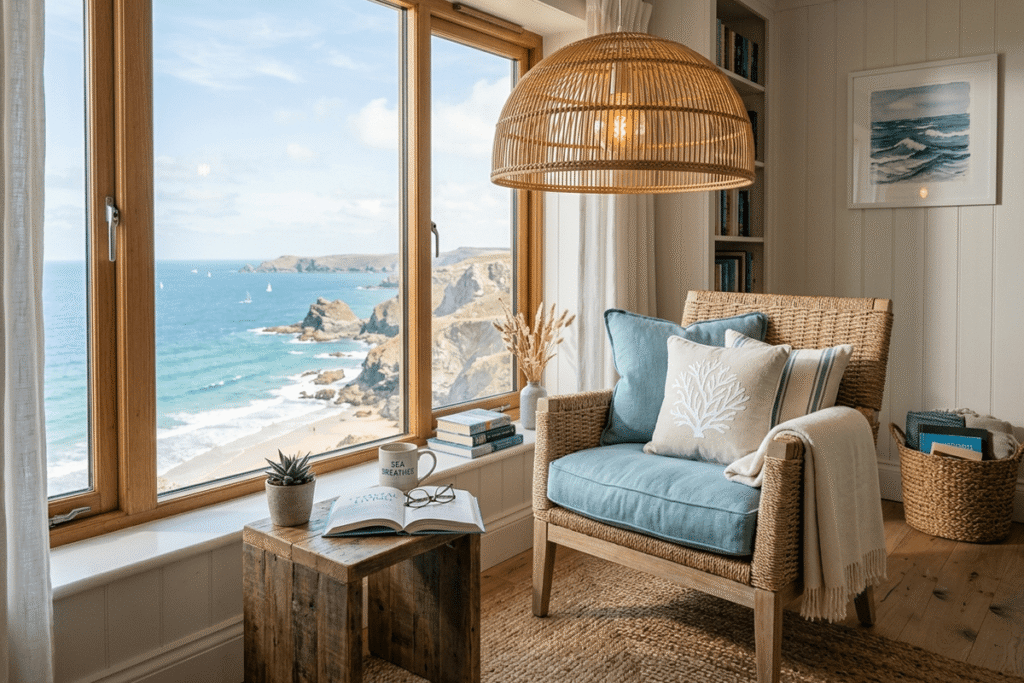 Relaxation Corner in Modern Coastal Office Decor Ideas
