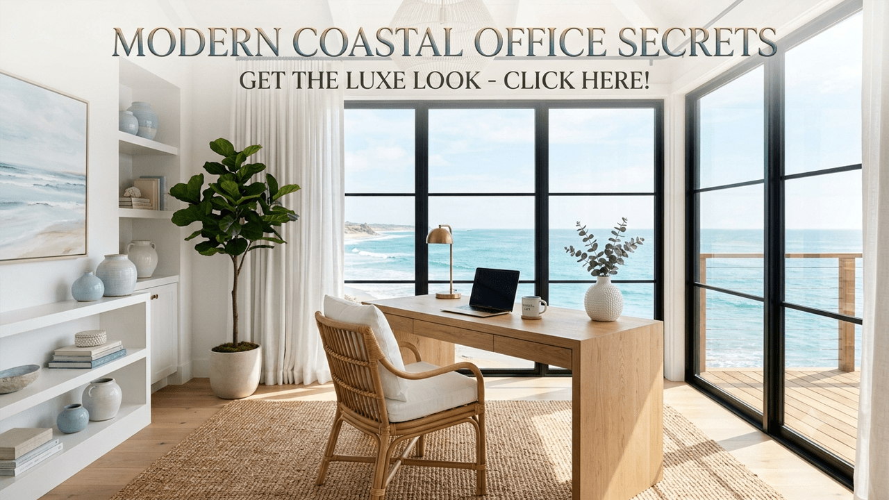 Modern Coastal Office Decor Ideas with Natural Light and Beach-Inspired Workspace