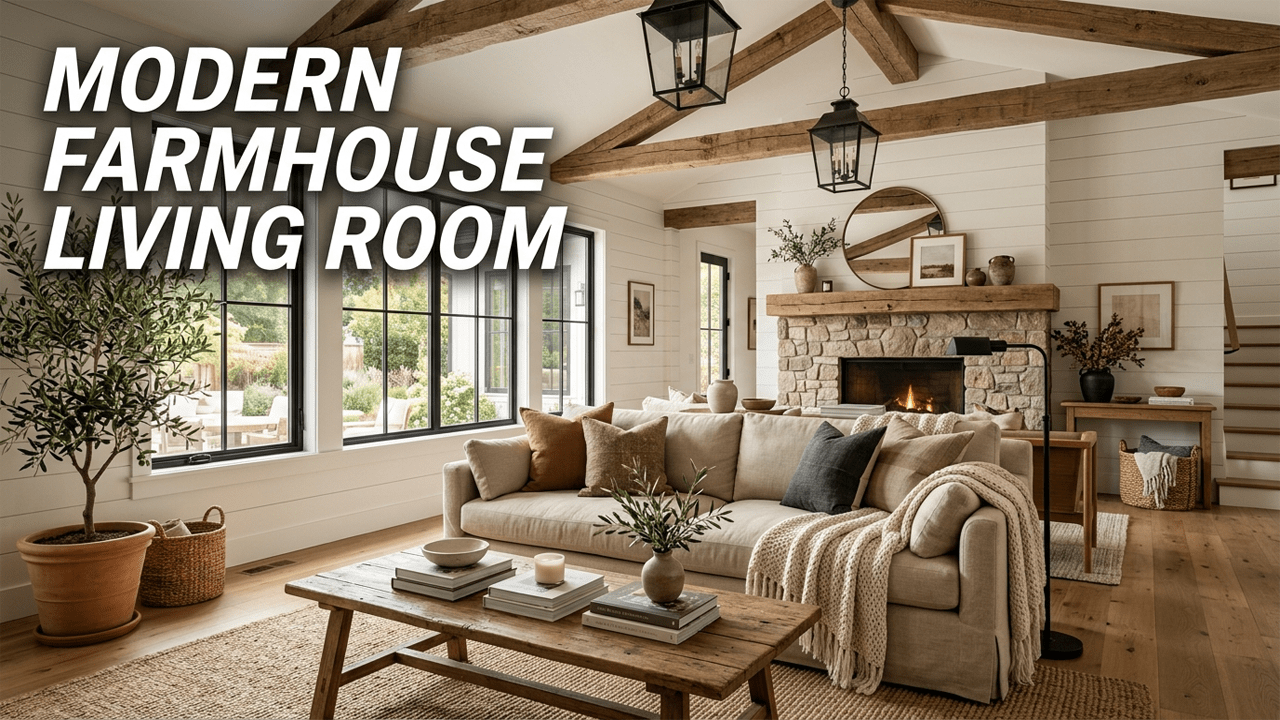 Modern Farmhouse Living Room Ideas with Cozy Rustic Interior