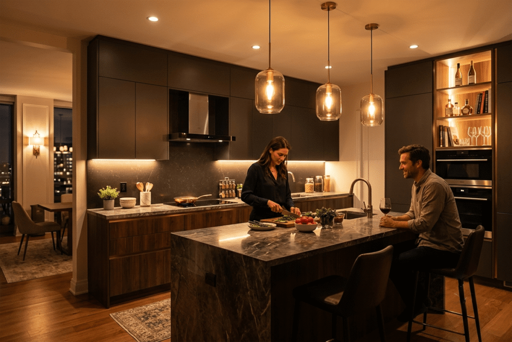 Modern Modular Kitchen Lighting Ideas