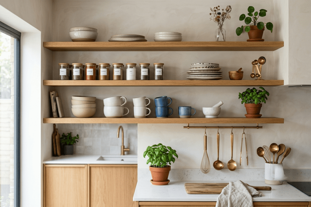 Open Shelving Modular Kitchen Ideas